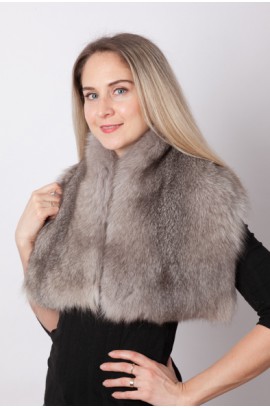 Grey fox fur collar – neck warmer